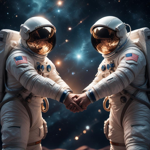 A Handshake Among the Stars: A Symbol of Hope in the Vastness of Space