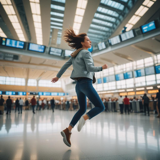 Taking Flight: A Moment of Joy in the Airport