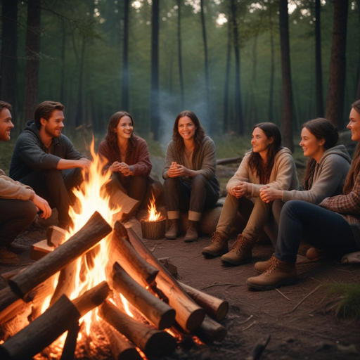 Campfire Companionship: A Cozy Gathering Under the Stars