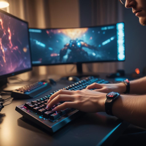 The Focus of a Champion: A Gamer’s Hands in Action