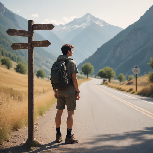 A Lone Hiker Embraces the Mountain’s Majesty