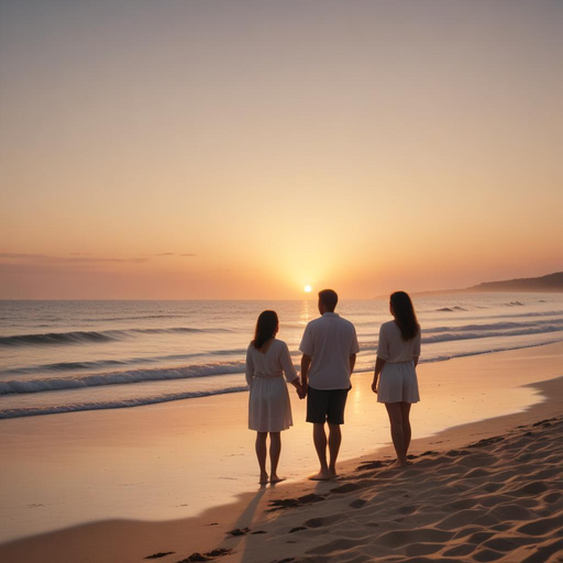 Silhouettes of Love at Sunset