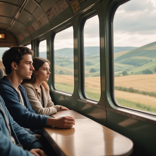 Lost in the Landscape: A Moment of Tranquility on the Train