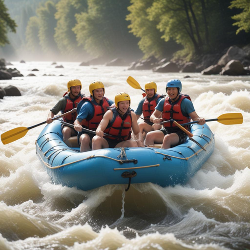 Adrenaline Rush: Five Friends Conquer the Rapids