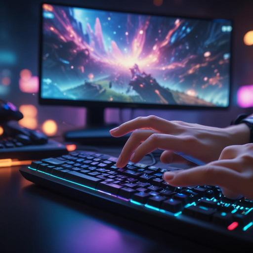 In the Zone: A Gamer’s Hands Dance Across the Keyboard