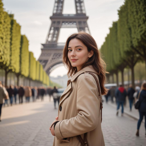 Parisian Elegance: A Timeless Moment at the Eiffel Tower