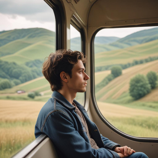 Lost in Thought: A Moment of Contemplation on a Train Journey