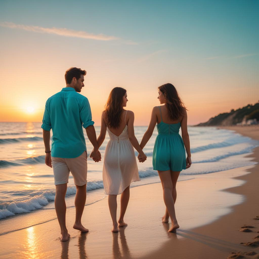 Sunset Romance on the Beach