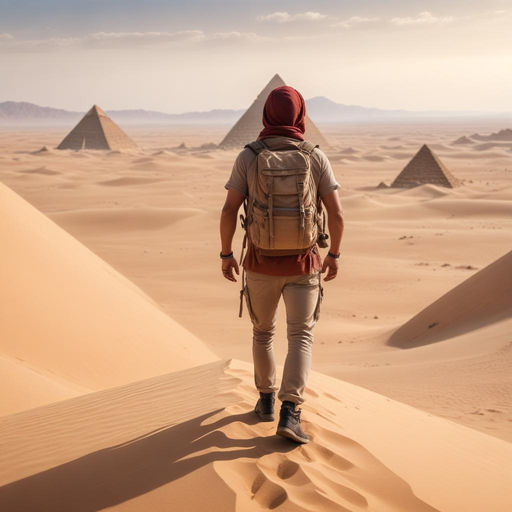 Lost in the Sands: A Lone Traveler’s Journey to the Pyramids