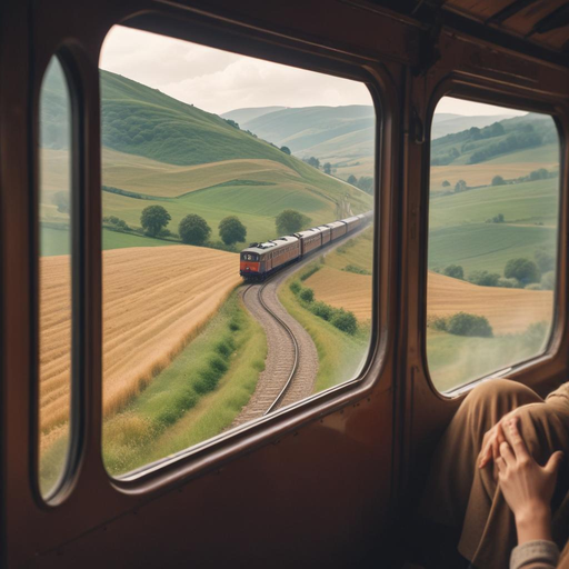 Tranquil Journey Through Rolling Hills