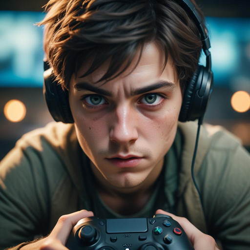 Eyes on the Prize: Gamer Prepares for Battle