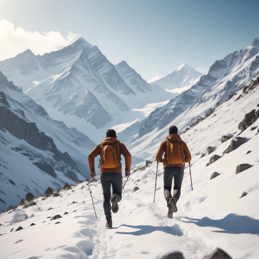 Conquering the Peaks: Hikers Embrace the Snowy Challenge