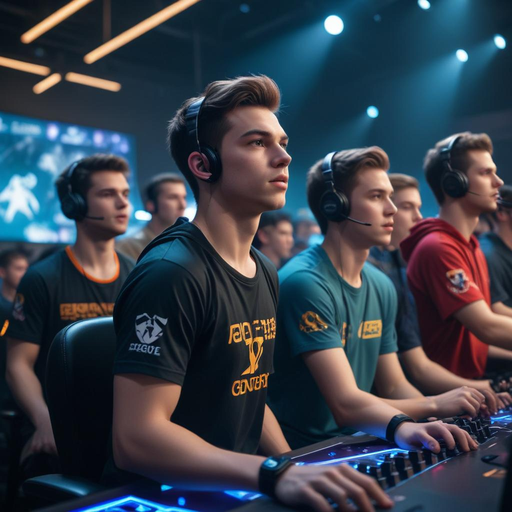 In the Heat of the Game: Esports Players Locked in Intense Competition