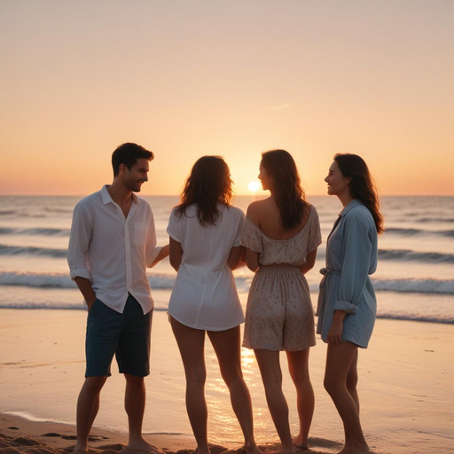 Sunset Friendships: A Golden Hour of Joy