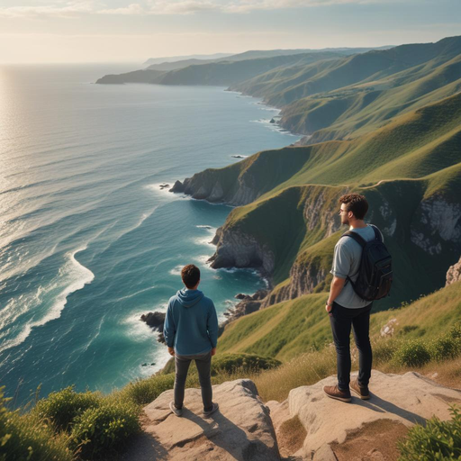 Sunset Serenity: Awe-Inspiring View from the Clifftop