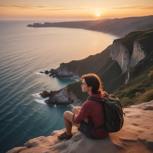 Silhouetted Against the Sunset: A Hiker’s Moment of Contemplation