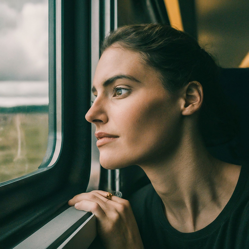 Lost in Thought: A Woman’s Pensive Journey