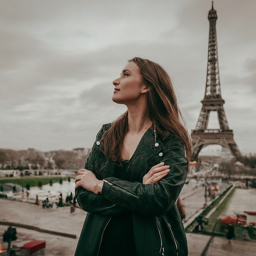 Lost in Thought Beneath the Eiffel Tower