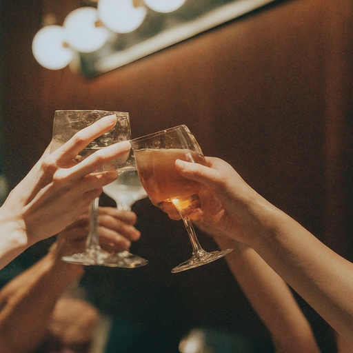 Cheers to Intimacy: A Cozy Celebration in Soft Lighting