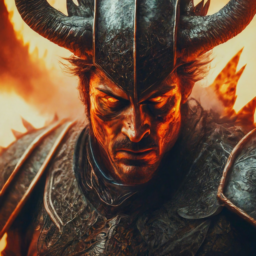 The Horned One: A Portrait of Power and Fury