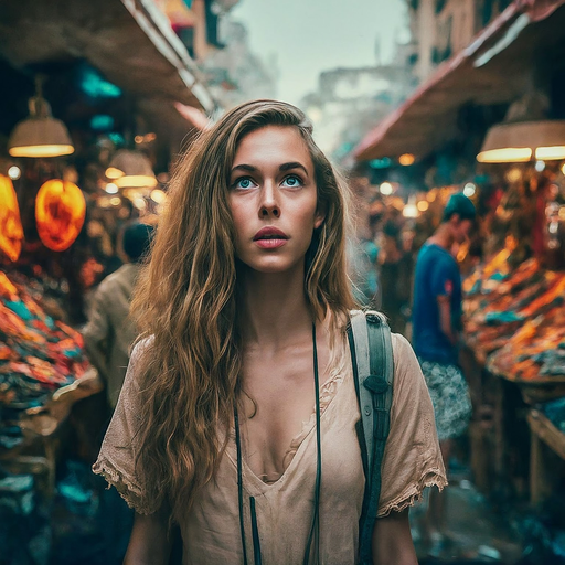 Lost in the Moment: A Dreamy Stroll Through a Vibrant Marketplace