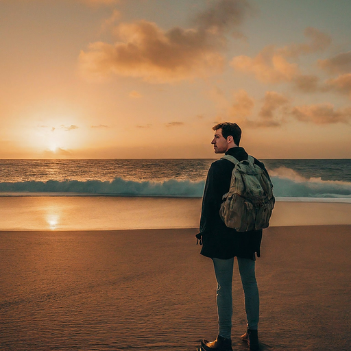 Silhouette of Hope at Sunset