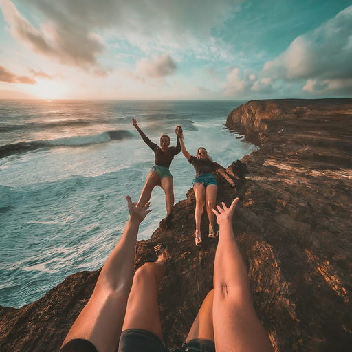 Golden Hour Adventure on the Cliff’s Edge