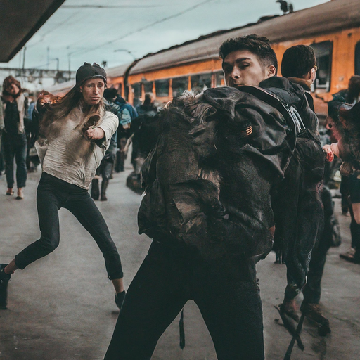 On the Edge: A Tense Encounter on the Tracks