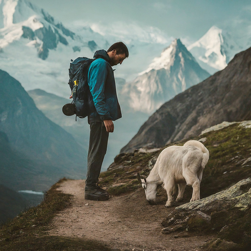 Contemplating the Peaks: A Hiker’s Moment of Solitude