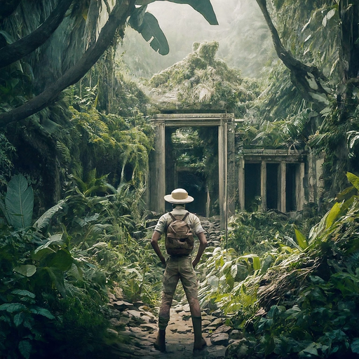 Lost in the Jungle: A Solitary Explorer Faces the Unknown