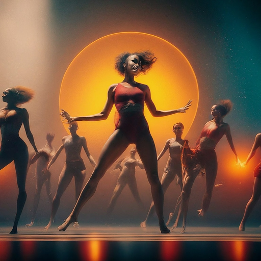 Glowing Circle, Powerful Poses: A Dance of Mystery