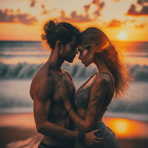 Sunset Romance on the Beach