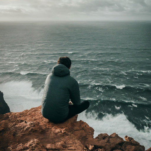 Solitude on the Stormy Coast