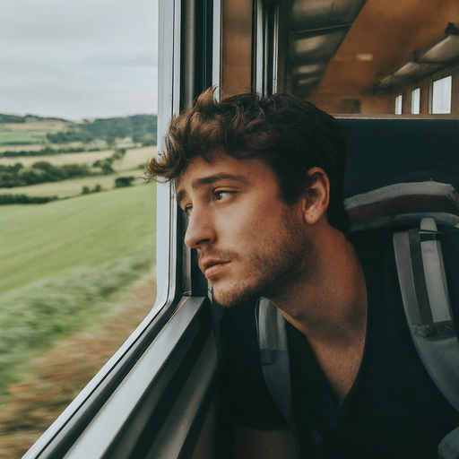 Lost in the Landscape: A Moment of Contemplation on a Train