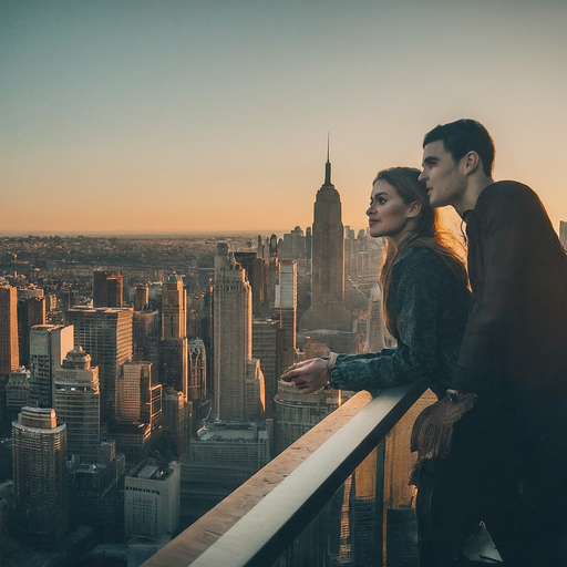 Sunset Romance on the Rooftop