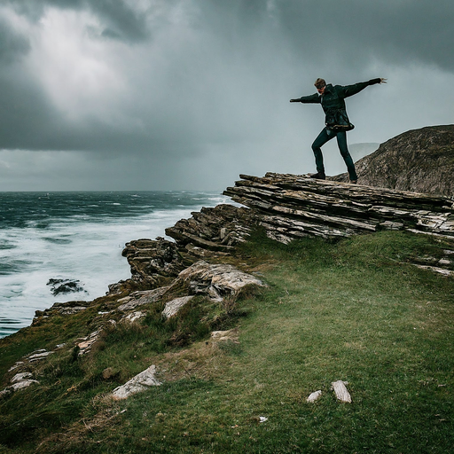 Silhouetted Against the Storm: A Moment of Solitude