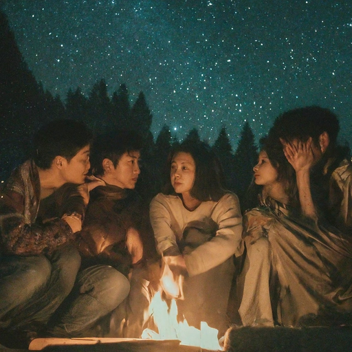 Campfire Nights: Tranquility Under the Stars