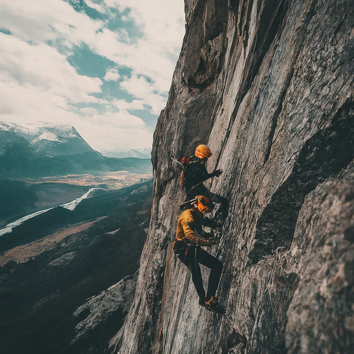 Conquering the Summit: Climbers Face the Immensity of Nature