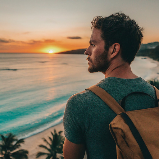 Sunset Serenity: A Moment of Peace on the Cliffside