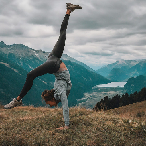 Finding Strength in the Vastness: A Handstand on the Mountaintop