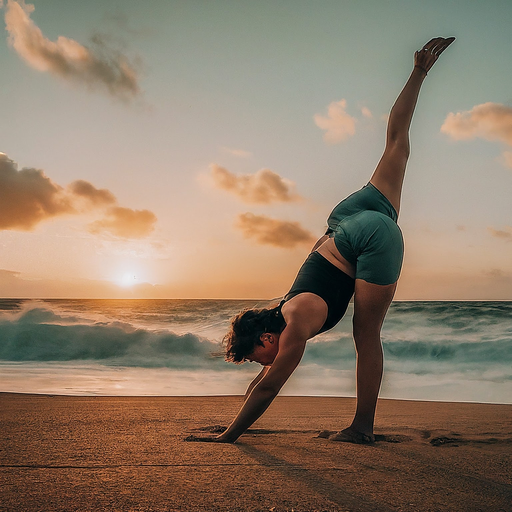 Yoga at Sunset: A Serene Silhouette