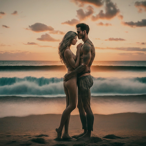 Sunset Romance on the Beach