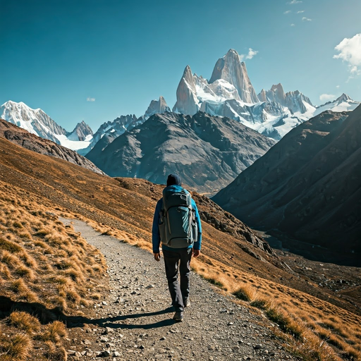 A Hiker’s Journey Through Majestic Mountains