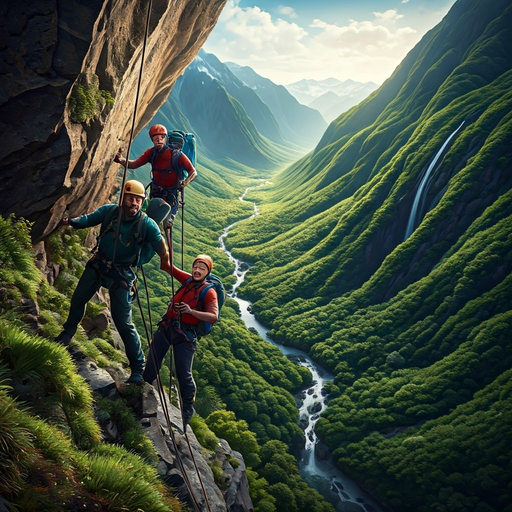 Conquering the Heights: Climbers Embrace the Majestic View