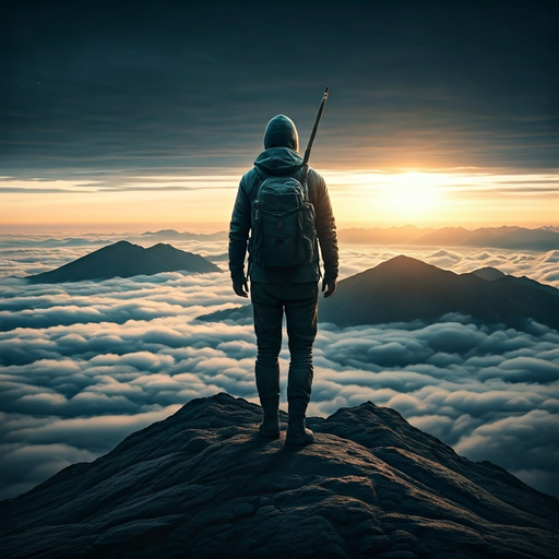 Silhouetted Against the Sunset: A Hiker’s Moment of Awe