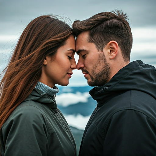 A Moment of Intimate Serenity: A Young Couple’s Connection