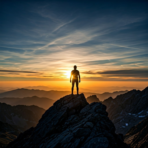 Silhouetted Serenity: A Moment of Contemplation at Sunset