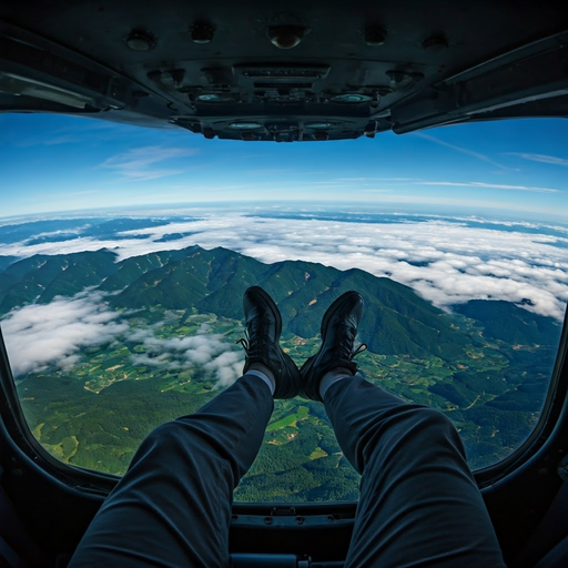 Freedom at 10,000 Feet: A Moment of Serenity Above the Clouds