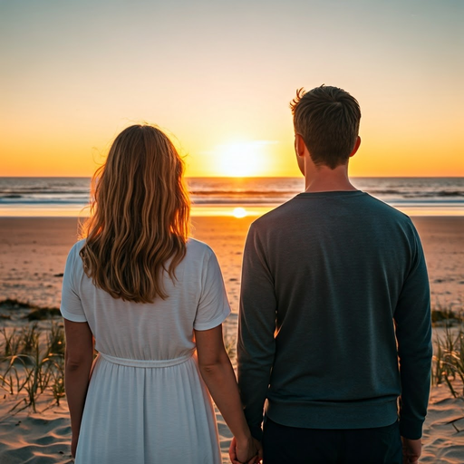 Silhouettes of Love at Sunset