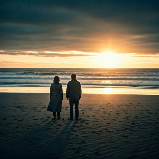 Silhouettes of Love at Sunset